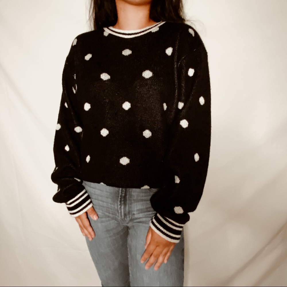 Vintage Alfred Dunner Polka Dot Sweater